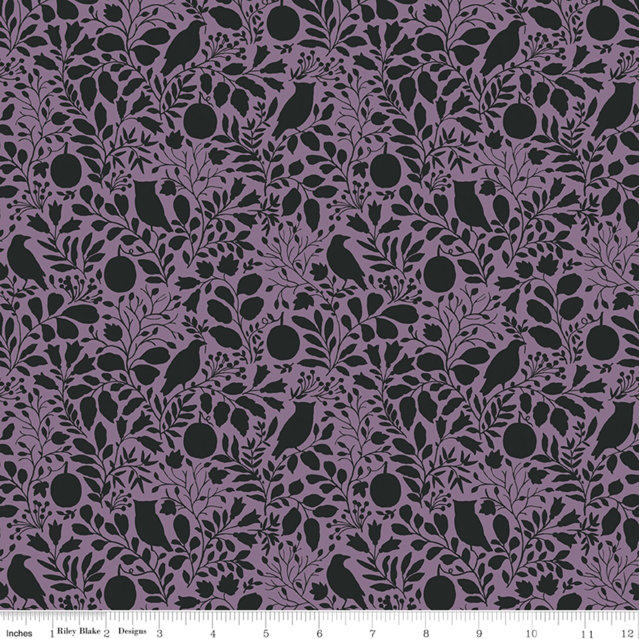 Silhouette in Plum (c15963-plum) | Trick or Treat | Lisa Audit | Riley Blake
